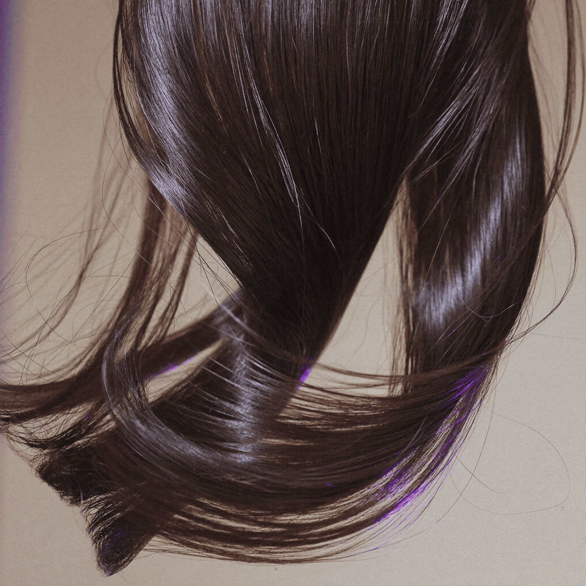 Healthy shiny hair close-up